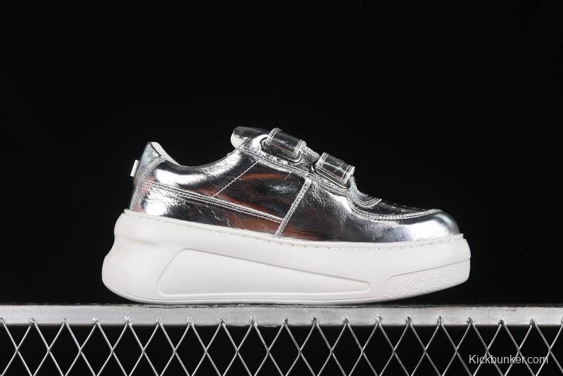 Acne Studios Retro Velcro Women's Casual Shoes Silver - G.E5
