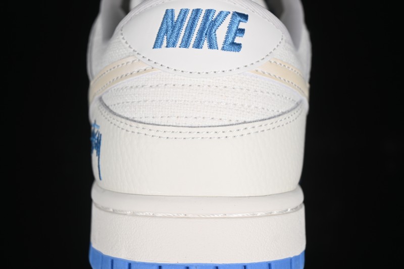 Nike SB Dunk Low Stussy Series - Woven Colorful White Swoosh Anniversary Custom Low-Top Casual Skate Shoes - KK1888-014