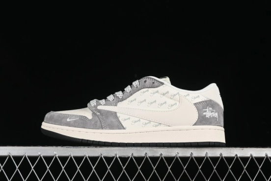 Nike Travis Scott x Fragment Design x Air Jordan 1 Low OG SP AJ1 Retro Sneakers - XY2688-124