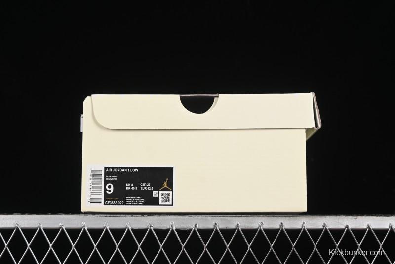 Nike Air Jordan 1 Low OFF-WHITE Collaboration Retro Basketball Shoes - CF3688-022