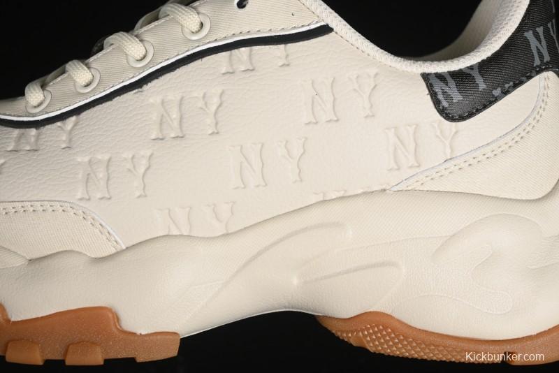 New York Yankees MLB Bigball Chunky Embo Monogram Thick Sole Sandals - 3ASHBEM4N50IVS