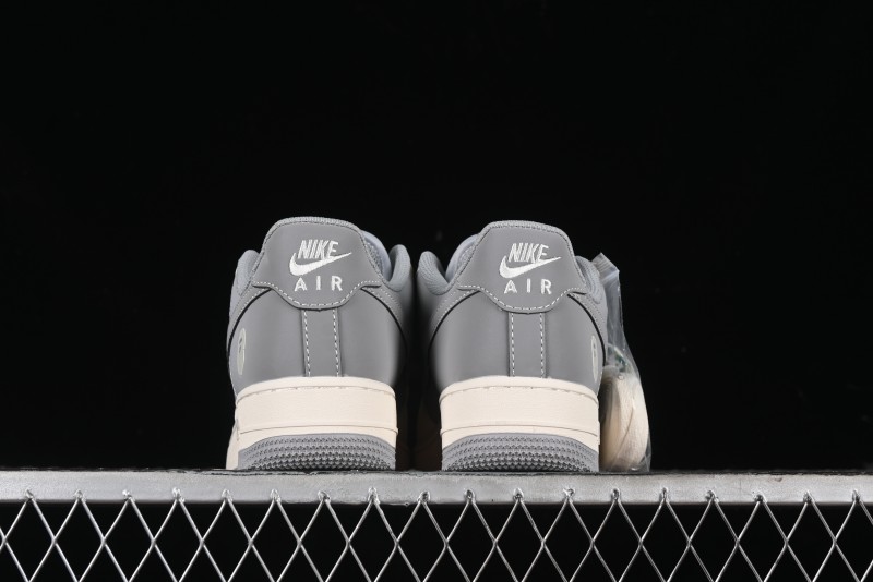 Nike Air Force 1 '07 Low Bape Collaboration - Off White Grey Low Top Casual Sneakers - BB6566-207