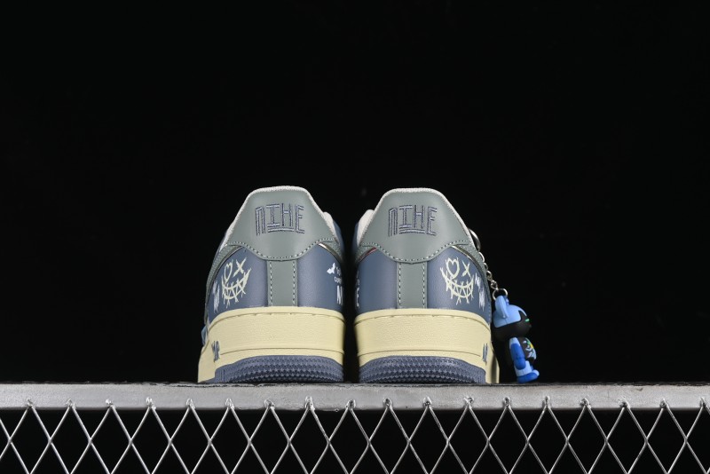 Nike Air Force 1 Low "Ghost Fire Clown" Halloween Themed Casual Sneakers - XL2321-333