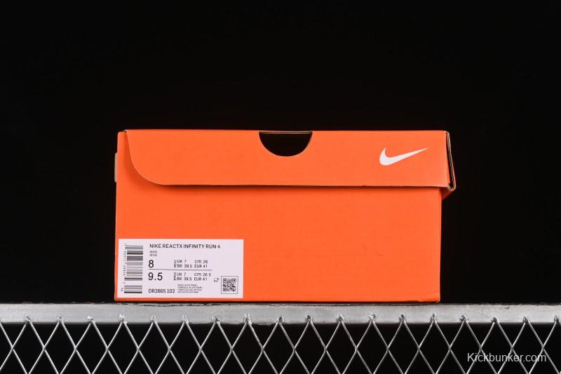 Nike ZoomX Infinity Run 4 Professional Cushioned Running Shoes with Knit Upper - DR2665-102