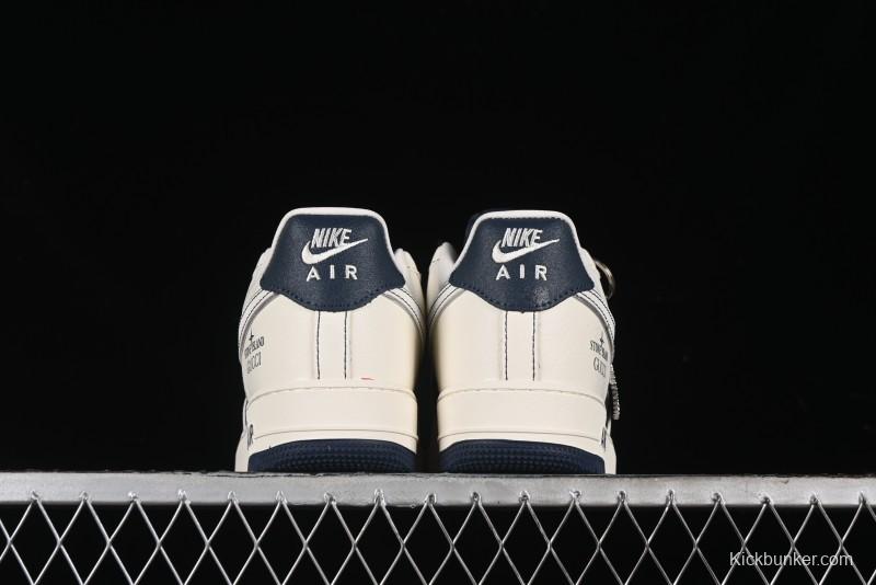 Nike Air Force 1 '07 Low Gucci Stone Island Collaboration - Off White Graphite Low-Top Casual Sneakers - KK1988-013