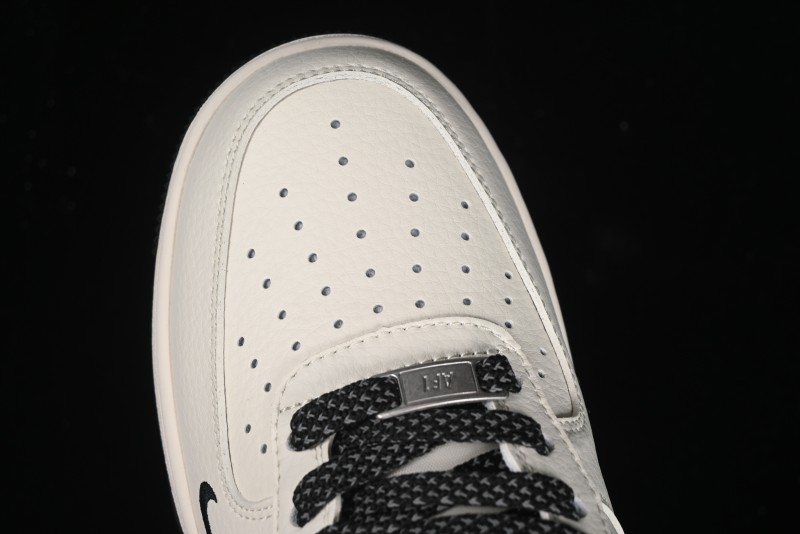 Nike Air Force 1 '07 Low Stussy Collaboration - White Black Low-Top Casual Sneakers - XZ3328-001