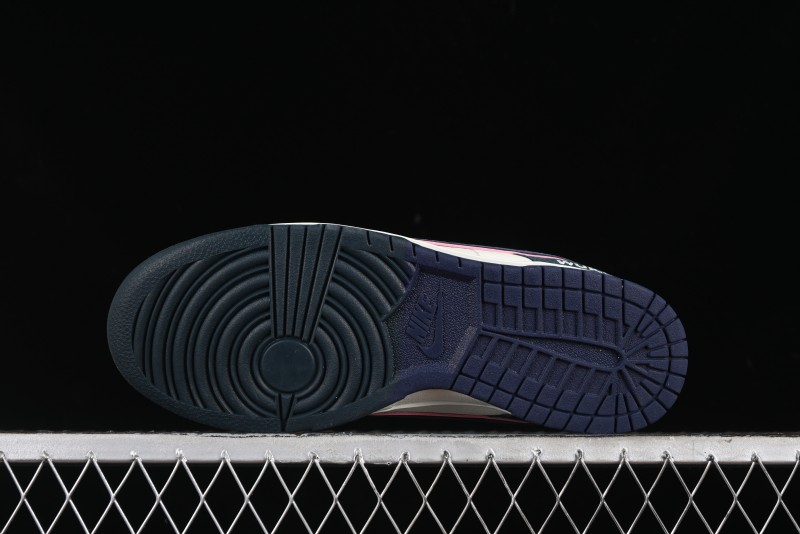 Nike SB Dunk Low Wukong Series - Beige with Navy Swoosh Anniversary Customized Low-Top Casual Skate Shoes - DJ2024-035
