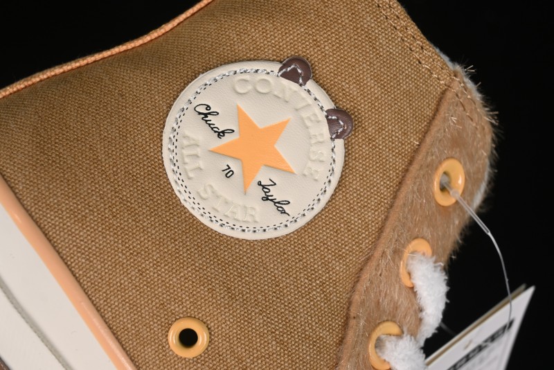 Converse Zoo Happy Pets Series High-Top Plush Lined Casual Sneakers for Autumn Winter - A12766C