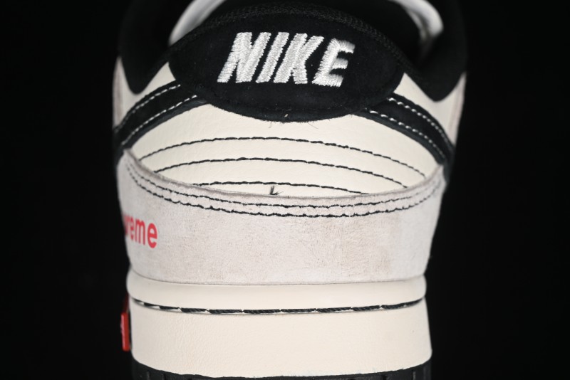 Nike SB Dunk Low SUP Collaboration - Gray White Black Swoosh Anniversary High-End Custom Low-Top Casual Skate Shoes - MM1089-019