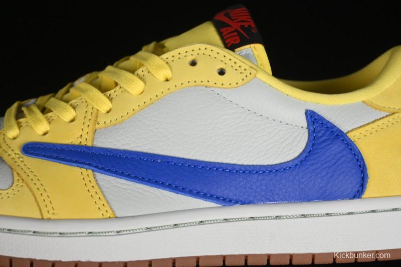 Nike Travis Scott x Air Jordan 1 Low OG AJ1 Collaboration Shoes with Reverse Swoosh - DZ4137-700