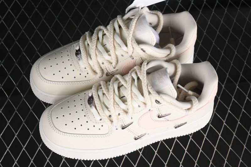 Nike Air Force 1 '07 Low Pink Deconstructed Swoosh Casual Sneakers - FC8110-181