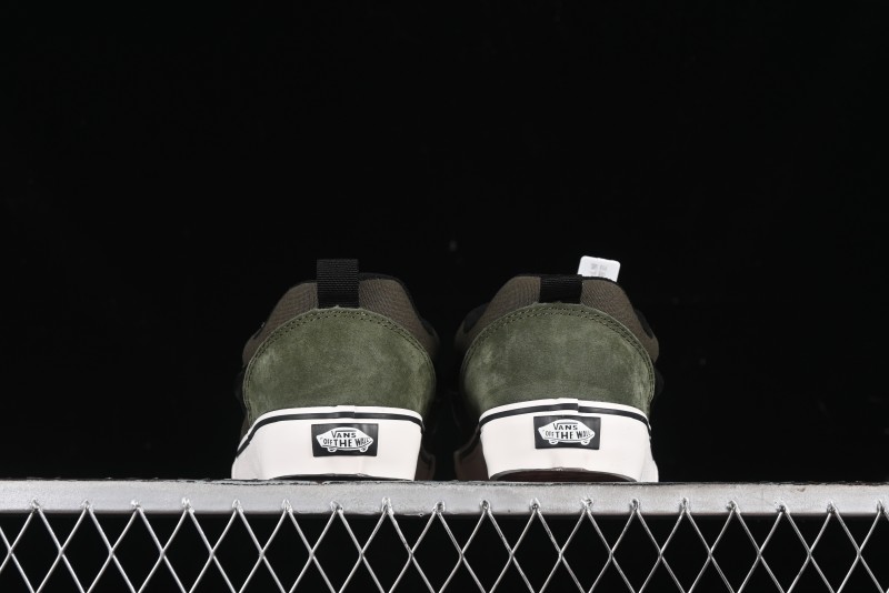Vans Knu Skool DR White Black Green Chunky Sneakers - VN000CZU50K