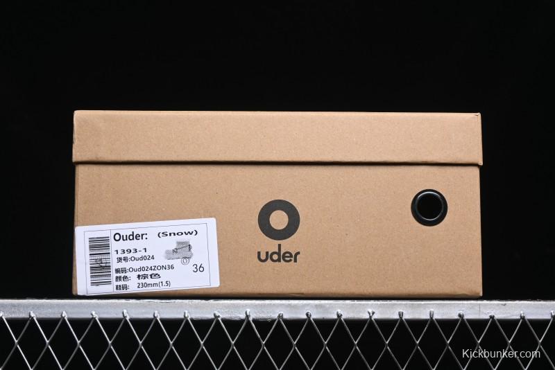 Ouder Retro Lace-Up Mid-Calf Warm & Thickened Platform Casual Snow Boots with Wool Lining - Oud024 Brown