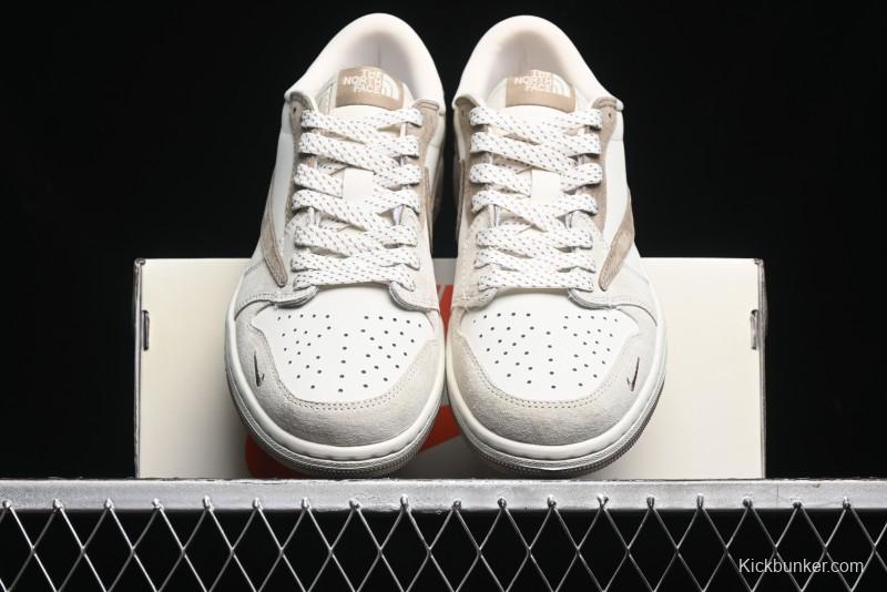 Nike Travis Scott x Fragment Design x Air Jordan 1 Low OG SP AJ1 Retro Sneakers - AG3702-801