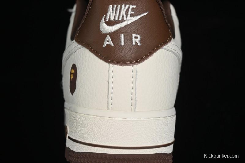 Nike Air Force 1 Low Bape Collaboration - Beige Camo Casual Sneakers - KK1988-019