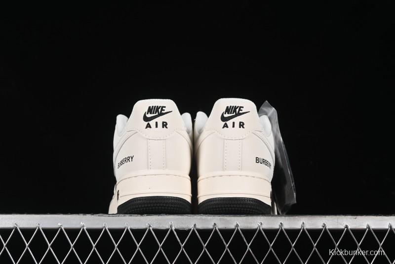 Nike Air Force 1 '07 Low Burberry Collaboration - Black White Patchwork Casual Sneakers - BB8588-227