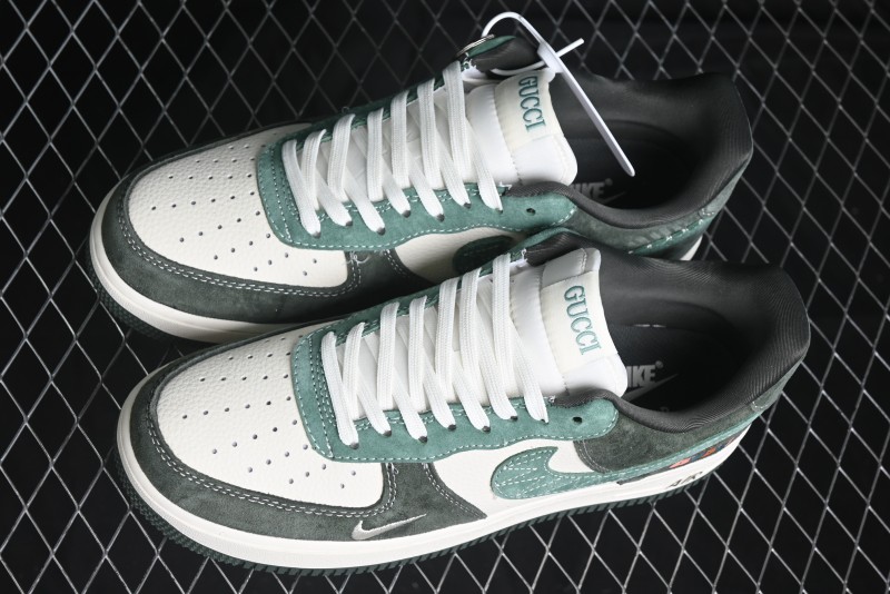 Nike Air Force 1 '07 Low Gucci Collaboration Jade Green Flywire Low-Top Casual Sneakers - KK1988-026