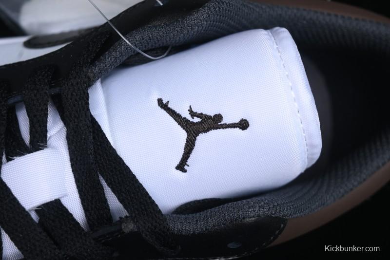 Nike Air Jordan 1 Low AJ1 Retro Casual Sneakers in Black/Brown - 553558-152