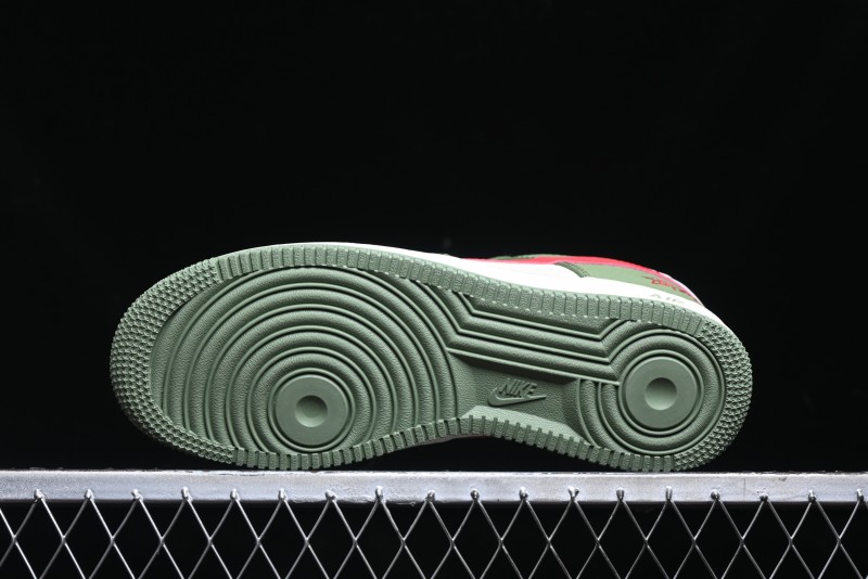 Nike Air Force 1 '07 Low Stussy Collaboration - Snake Green Low-Top Casual Sneakers - KK1988-028