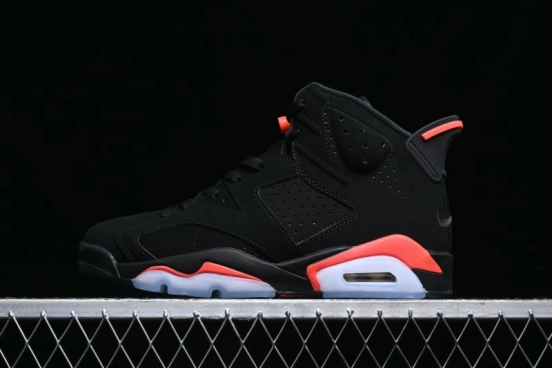 Nike Air Jordan 6 Retro Basketball Shoes with Infrared Design and 3M Reflective Details - 384664-060