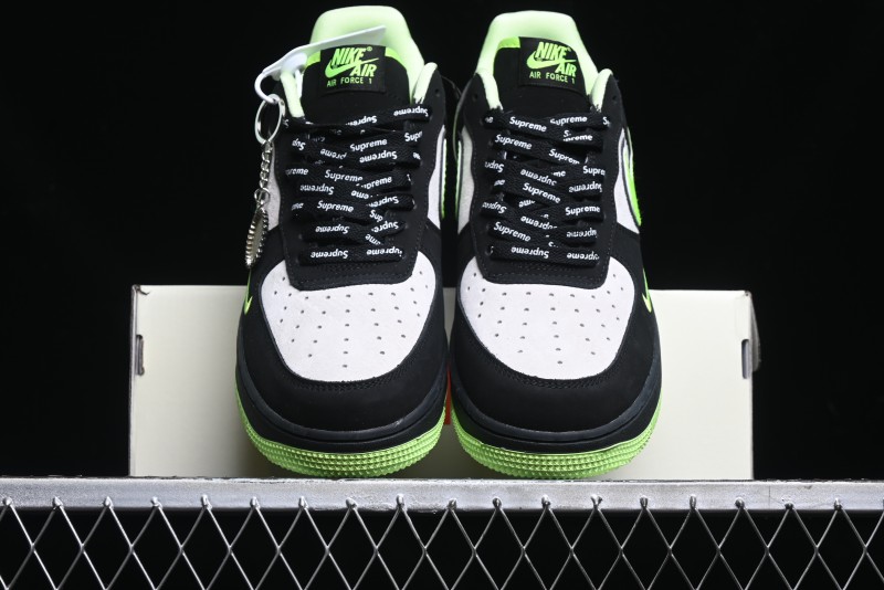Nike Air Force 1 '07 Low Supreme Collaboration - Night Glow Low-Top Casual Sneakers - DF0188-009