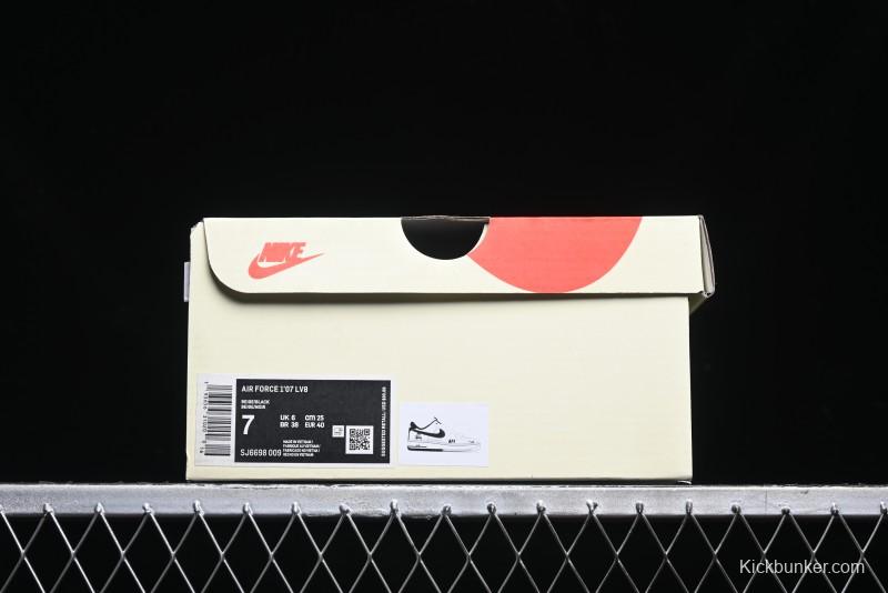 Nike Air Force 1 '07 Low Stussy Collaboration - AF1 Light Grey Red Tag Low-Top Casual Sneakers SJ6698-009