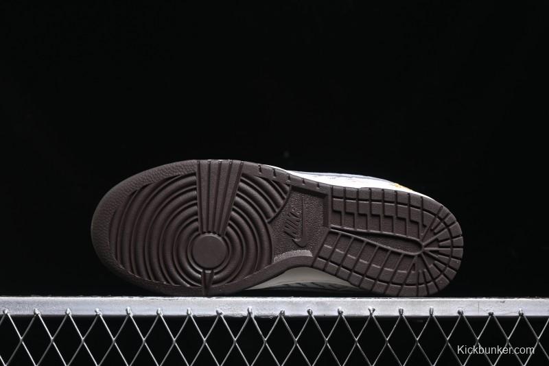 Nike SB Dunk Low Stussy Collaboration - Beige Grey Gold Embroidery Anniversary High-End Custom Low-Top Casual Skate Shoes - XS1086-001