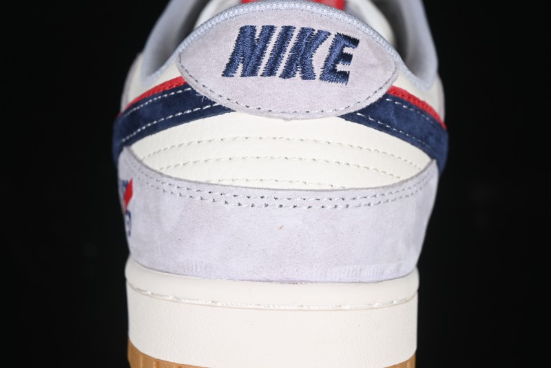 Nike SB Dunk Low UN Collaboration Anniversary Edition Custom Lifestyle Sneakers with Black Swoosh and Gum Sole - DM6868-032