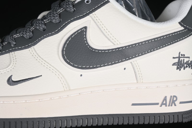 Nike Air Force 1 '07 Low Stussy Collaboration Granite Grey Low-Top Casual Sneakers - XZ6188-226