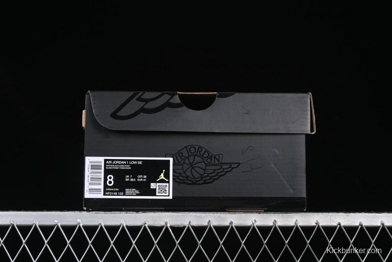Nike Air Jordan 1 Low AJ1 White University Red Casual Sneakers - HF3148-102
