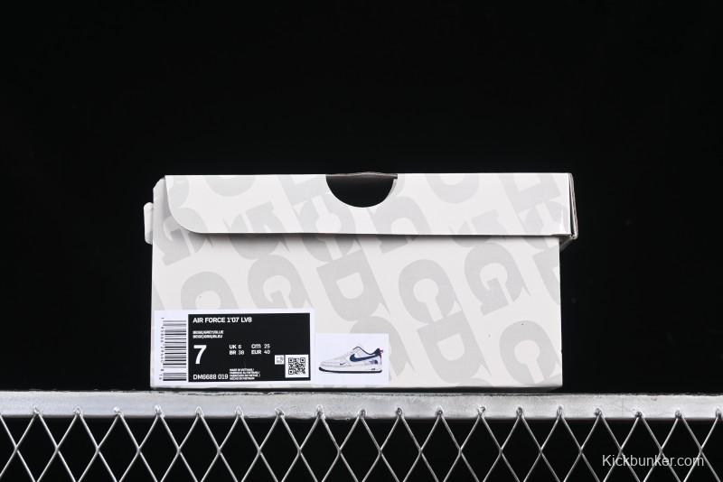 Nike Air Force 1 '07 Low The North Face x CDG Blue Double Swoosh Casual Sneakers - DM6688-019