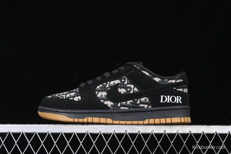 Nike SB Dunk Low APE Collaboration - Camouflage Black Swoosh Anniversary Custom Low-Top Casual Sneakers - KK1333-017