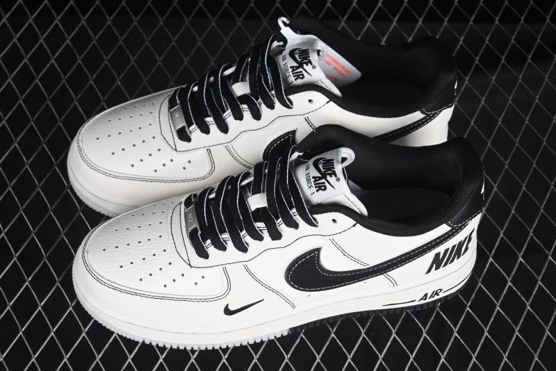 Nike Air Force 1 '07 Low Collaboration Sneakers with Black Stitch Dual-Color Sole - CH6336-515