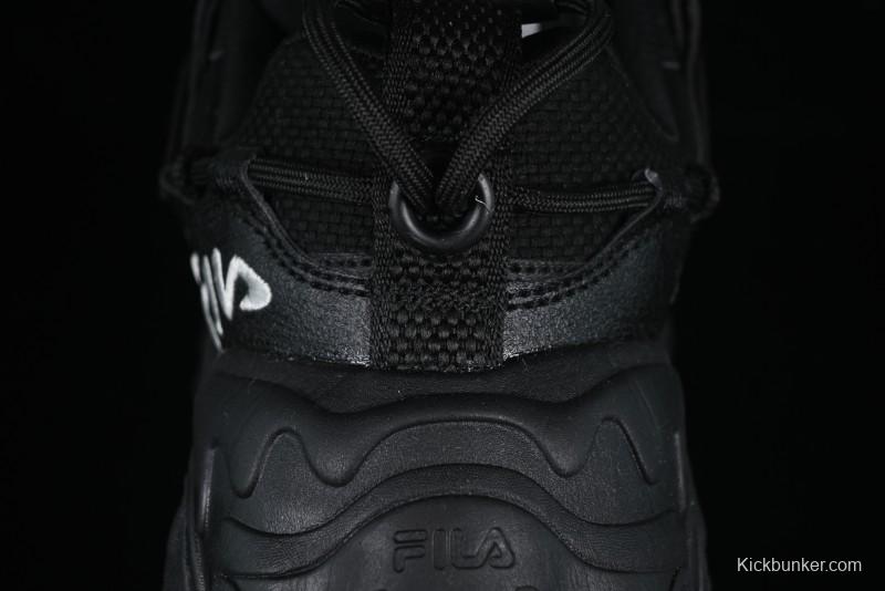 Fila Fusion Retro Mars Running Shoes with Lace-Up Design and Cushioned Sole - F12W422103FBK