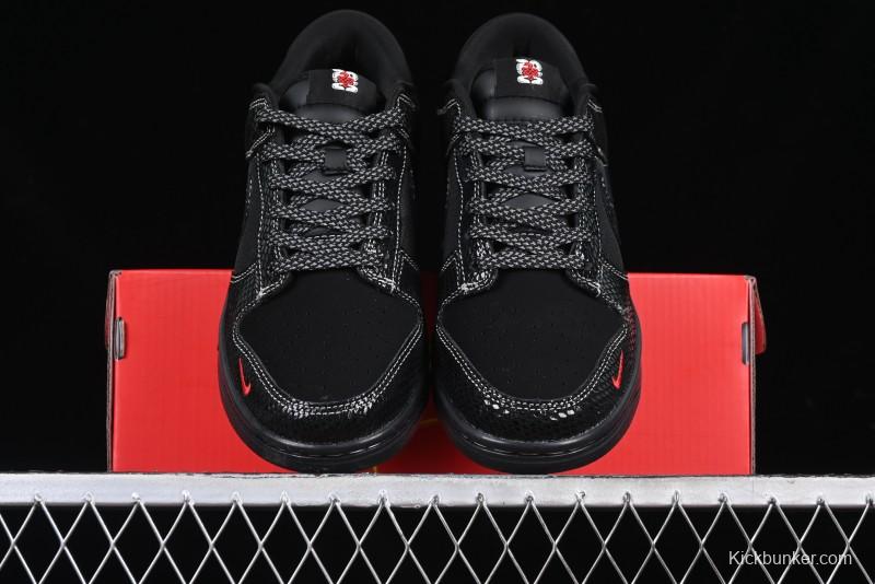 Nike SB Dunk Low Year of the Snake Limited Edition - Black Snake Anniversary High-End Custom Low-Top Casual Sneakers - CH8311-233