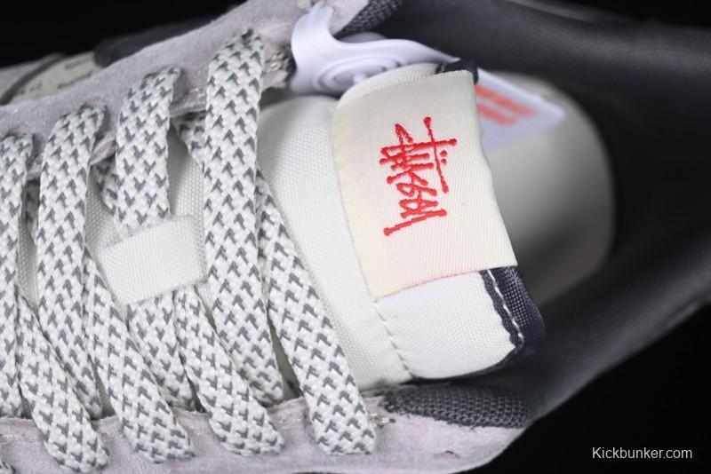 Nike Air Force 1 '07 Low Stussy Collaboration Pig Skin Swoosh Logo Low-Top Casual Sneakers - XS1958-501