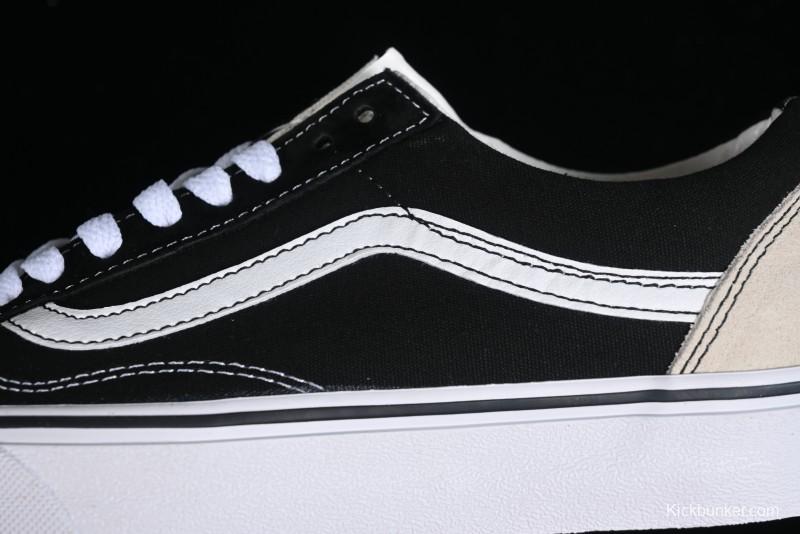 Vans Buzz Old Skool Peace Dove Classic Canvas Patchwork Low-Top Skate Shoes - VN000CR5BPB