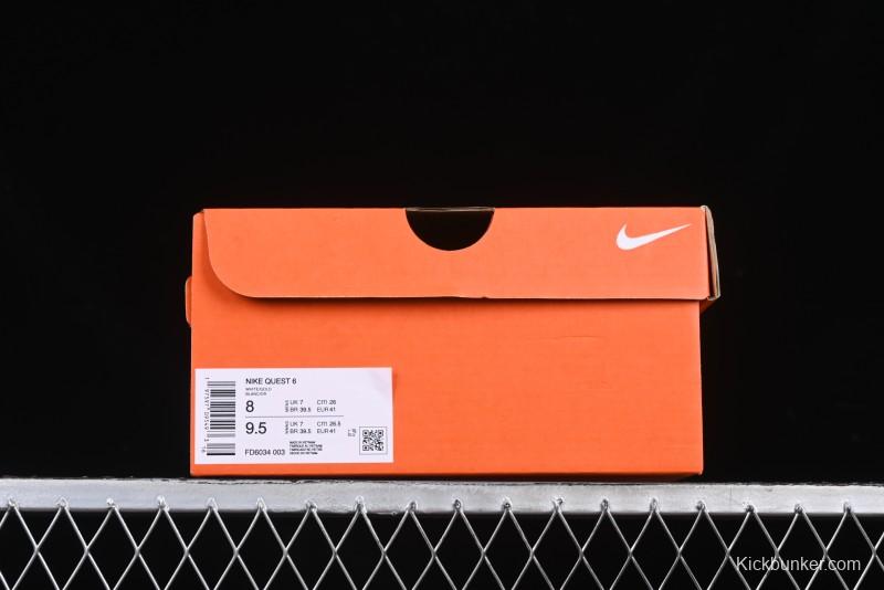 Nike Quest 6 Extreme Series Cushioned Lightweight Running Shoes - FD6034-003