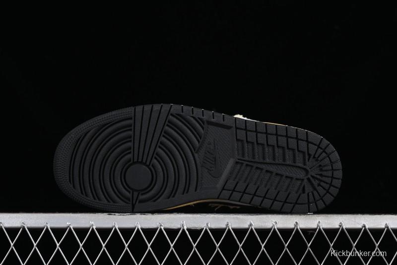 Nike Air Jordan 1 Low SE "WRMK" AJ1 Sashiko Stitch Low-Top Casual Sneakers - FN7670-493