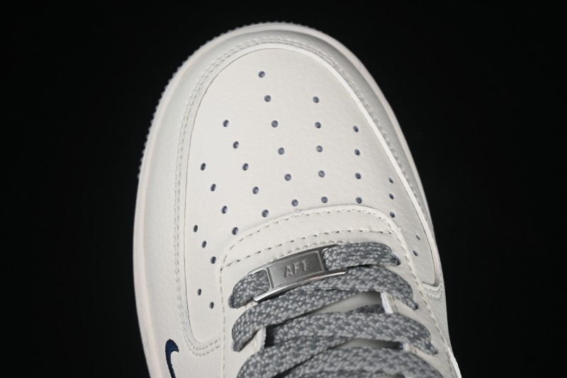 Nike Air Force 1 '07 Low The North Face Collaboration Grey Blue Double Swoosh Casual Sneakers - XS1958-520