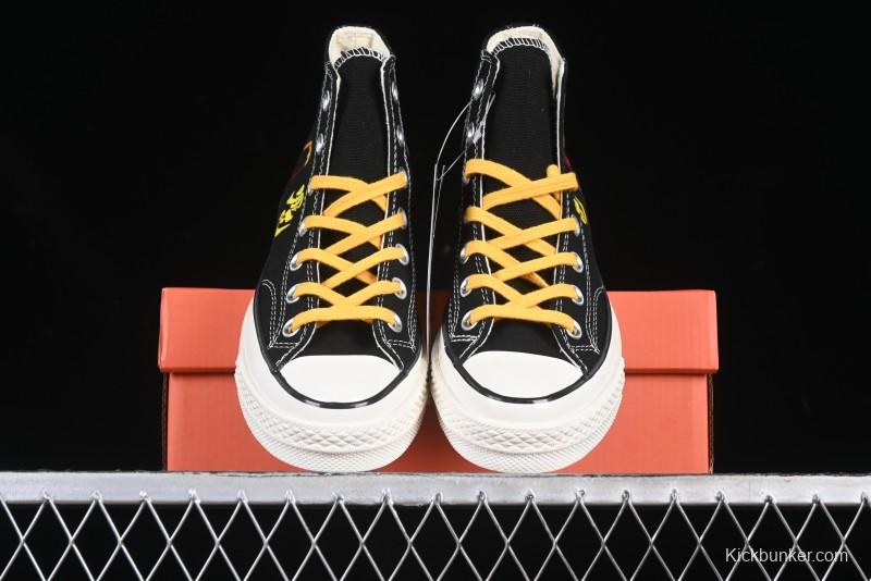 Converse Chuck 1970s High-Top Casual Canvas Sneakers with Classic Graffiti Limited Edition Three-Star Logo - 162050C