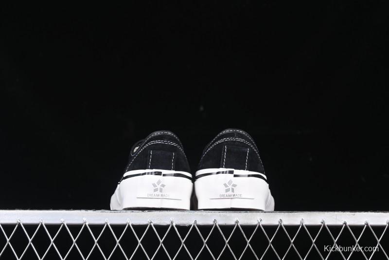 Kamiya Vulcanize Sneaker 23AW High-End Line Mihara Yasuhiro Dissolve Black White Suede Casual Low-Top Canvas Shoes - M.C3