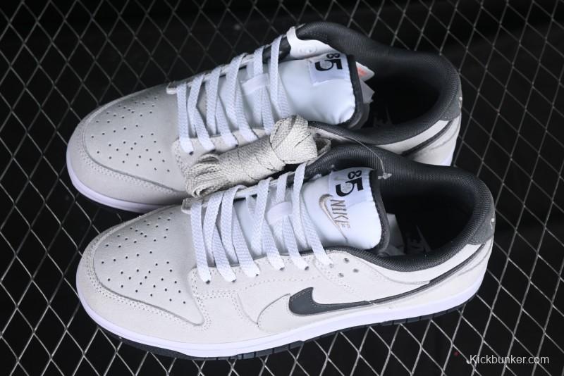 Nike Dunk Low 85 Double Swoosh White Grey SB Low Top Casual Skate Shoes - HV1800-101
