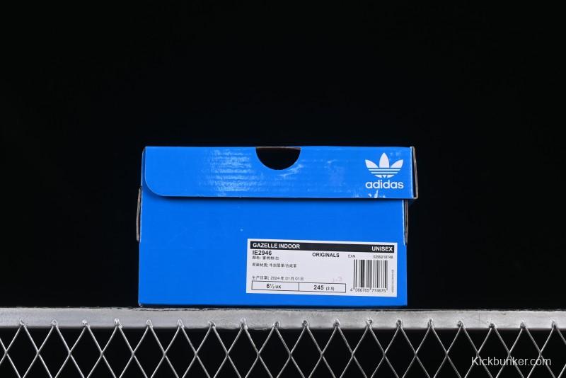 Adidas Originals Gazelle Indoor Retro Casual Slip-Resistant Wear-Resistant Low-Top Skate Shoes - IE2946