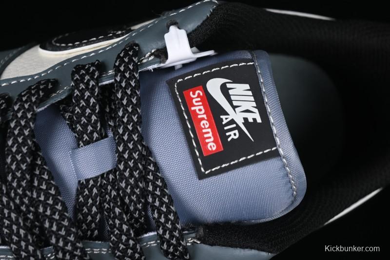 Nike Air Force 1 '07 Low Supreme Collaboration Sneakers in Blue Grey - XZ6188-385