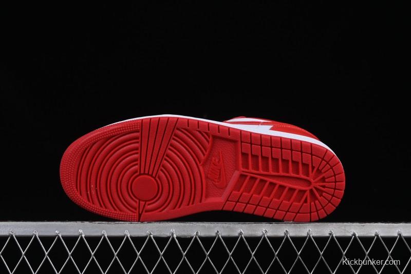 Nike Air Jordan 1 Low AJ1 White Red Casual Sneakers - 553558-166