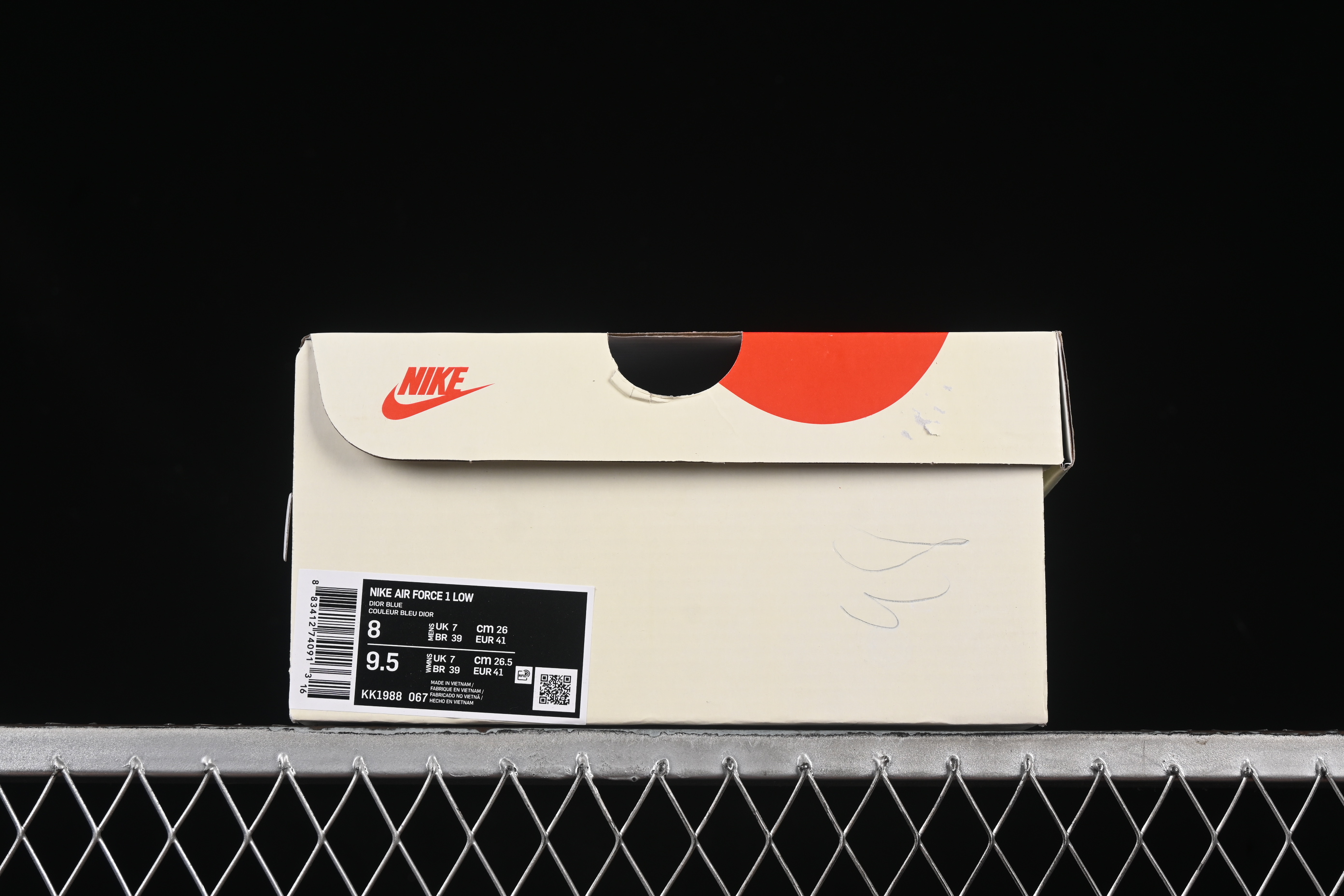 Nike Air Force 1'07 Low Dior Collaboration Navy Blue Red Sole Low-Top Casual Sneakers - KK1988-067