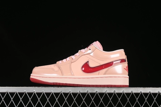 Nike Air Jordan 1 Low AJ1 Valentine's Day Jelly Pink Low Top Lifestyle Basketball Shoes - HF3174-600
