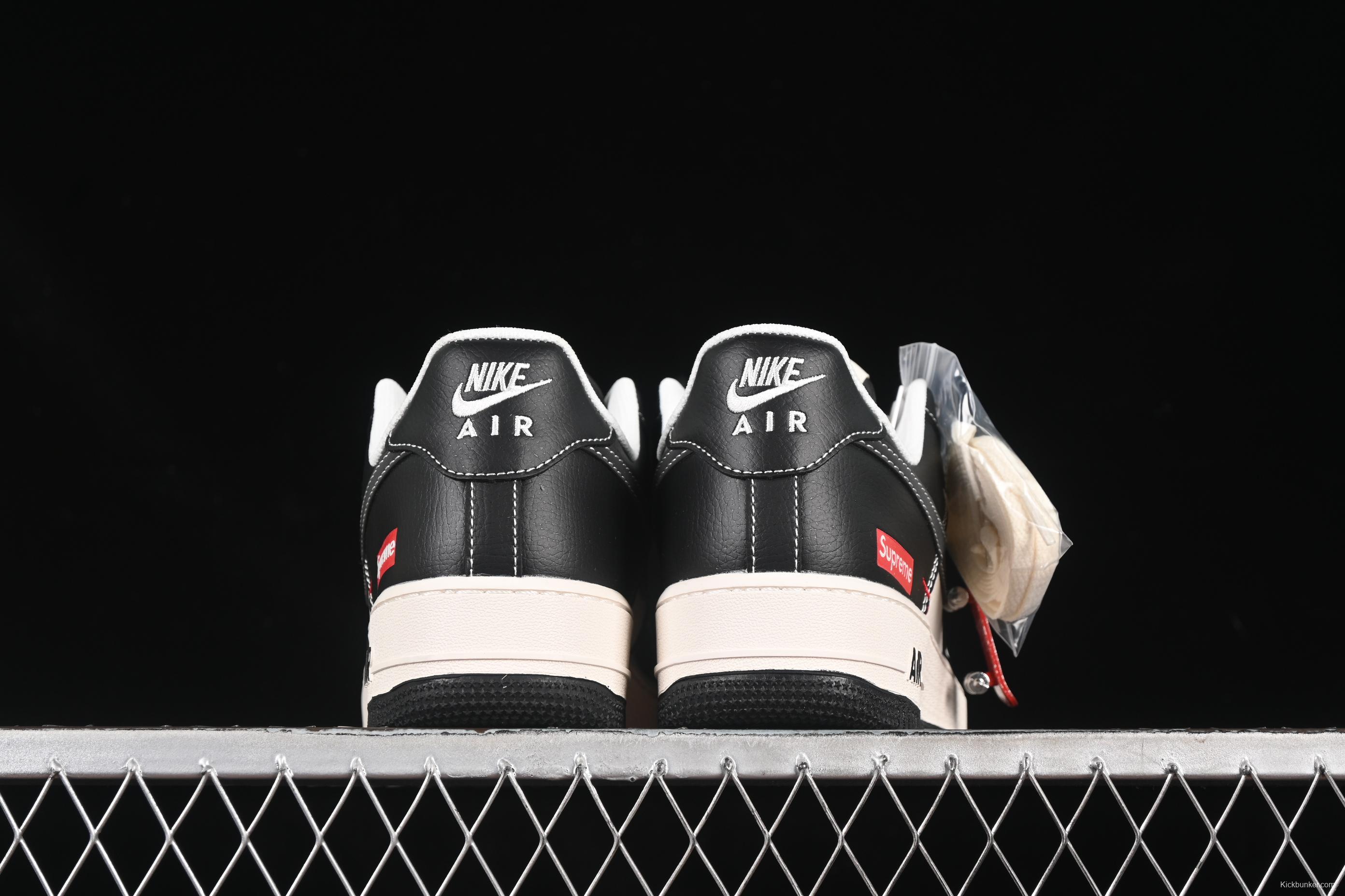 Nike Air Force 1 '07 Low Supreme Casual Sneakers in Beige Black - HH7518-053