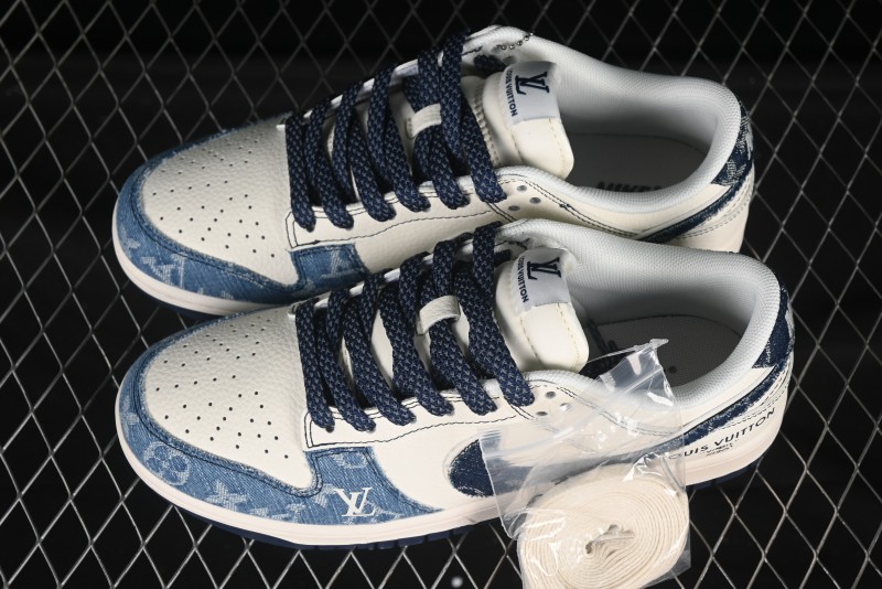 Nike SB Dunk Low LV Collaboration Anniversary High-End Custom Low-Top Casual Skate Shoes - XX3168-142